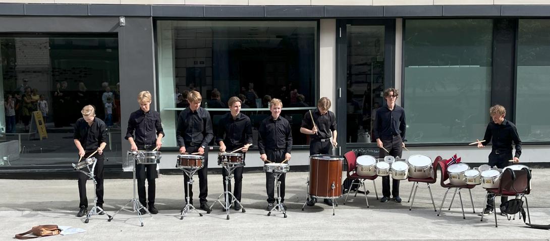 Drumline før konsert 